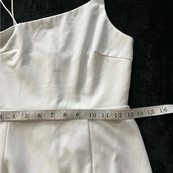Lulus Party for Two Ivory Asymmetrical Bodycon Mini Dress White Size Medium - Picture 6 of 10